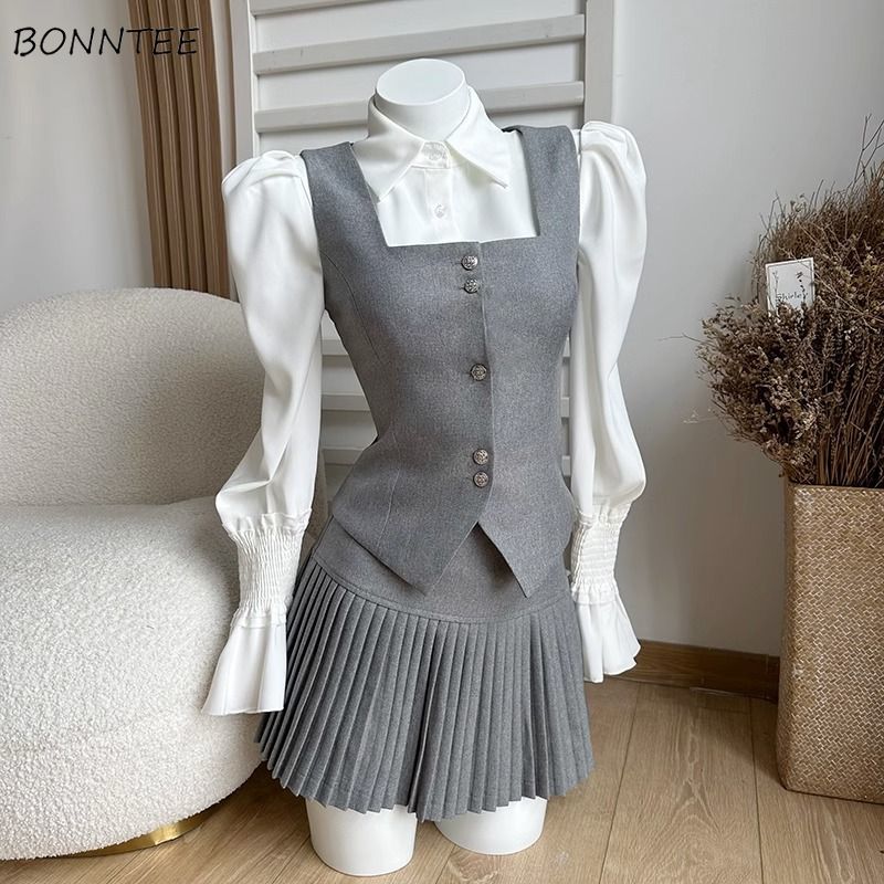Shirt Camp Collar - مجموعات قميص وسترة أنيقة أنيقة بياقة
