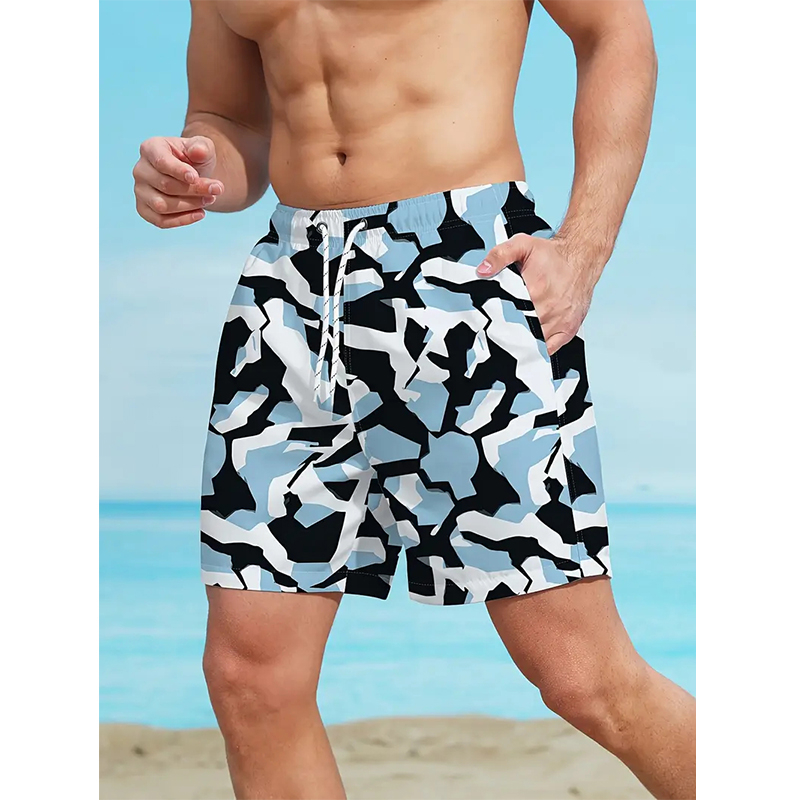 شورتات شاطئية مضحكة بطباعة ثلا - مراجعة Swim Trunk Quick Dry وسعره